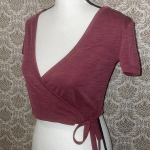 Forever 21 crop wrap top
